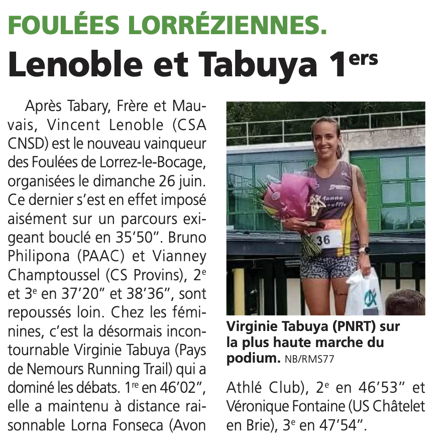 (04 juillet) 10km Lorrez-le-Bocage