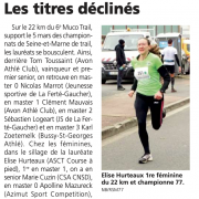(13 mars) Départementaux de trail
