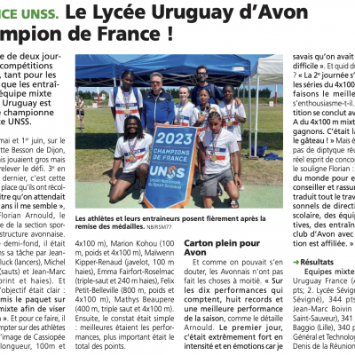 (26 juin) Section Sportive Lycée Uruguay-France