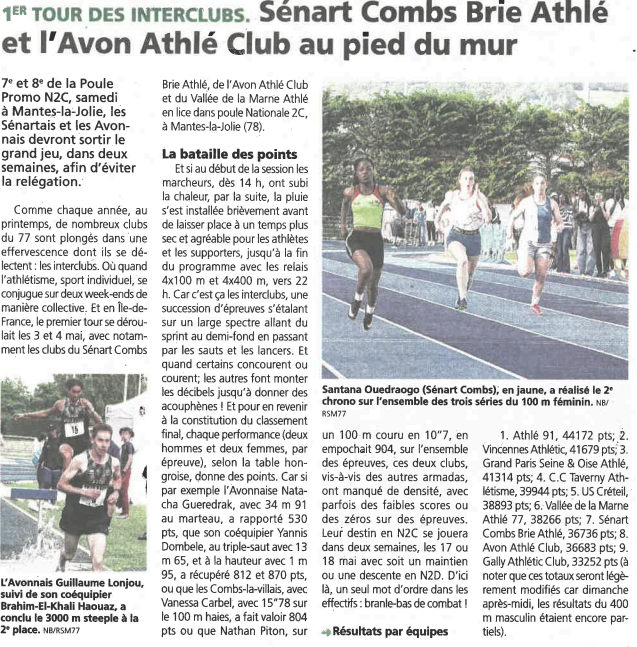 (03 mai)1e tour des interclubs 2025