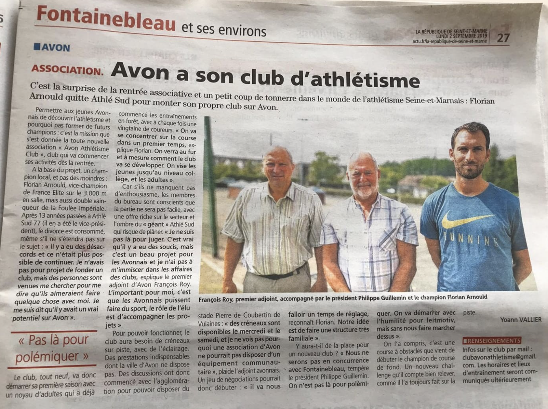 (sept) Création du club