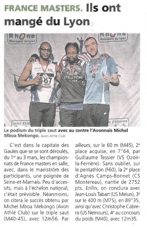 (11 mars) Championnat de France Master