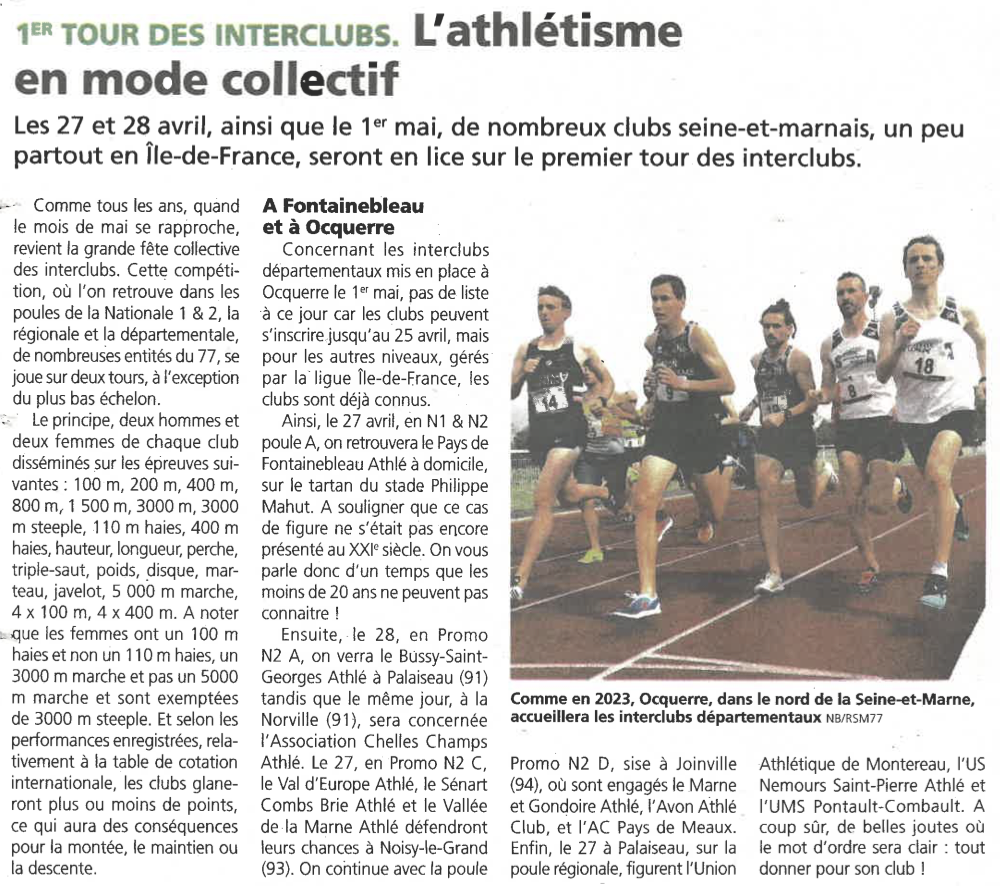 (15 avril) Interclubs